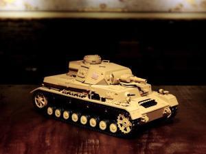 RC Panzer "Kampfwagen IV Ausf.F-1" Heng Long 1:16 Sandfarbe mit Rauch und Sound, Stahlgetriebe und 2,4Ghz+V7.0-0