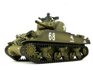 RC Panzer "US M4A3 Sherman" Heng Long 1:16 mit Rauch&Sound+Stahlgetriebe und 2,4Ghz -V 7.0 - Upg-0
