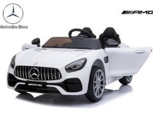 Kinderfahrzeug - Elektro Auto "Mercedes AMG GT Doppelsitzer M" - lizenziert - 12V, 2 Motoren- 2,4Ghz, MP3, Ledersitz+EVA-0