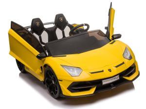 Kinderfahrzeug - Elektro Auto "Lamborghini Aventador SVJ Doppelsitzer" - lizenziert - 12V7AH, 2 Motoren- 2,4Ghz Fernsteuerung, MP3, Ledersitz+EVA+Lackiert-0