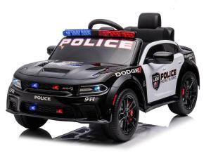 Kinderfahrzeug - Elektro Auto "Dodge Polizei" lizenziert - 12V Akku,2 Motoren- 2,4Ghz + Ledersitz, MP3