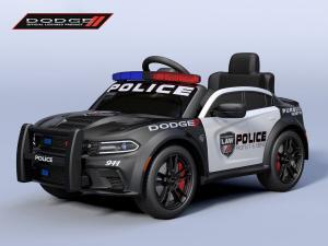 Kinderfahrzeug - Elektro Auto "Dodge Polizei" lizenziert - 12V Akku,2 Motoren- 2,4Ghz + Ledersitz, MP3-0