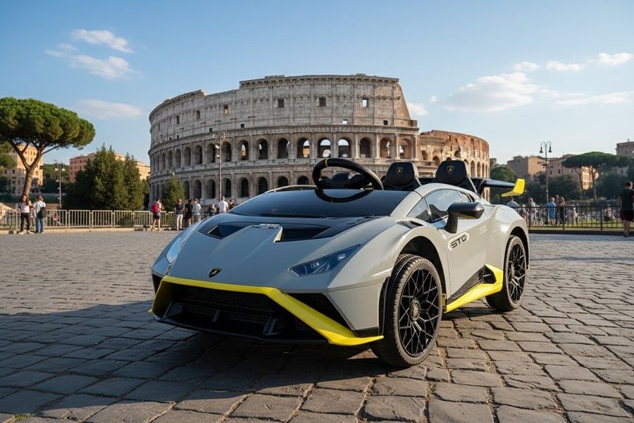 Elektro Kinderauto "Lamborghini Huracan STO Drift" - lizenziert - 24V Akku, 2 Motoren- 2,4Ghz Fernsteuerung, MP3, Ledersitz+EVA 7 Elektro Kinderauto "Lamborghini Huracan STO Drift" - lizenziert - 24V Akku, 2 Motoren- 2,4Ghz Fernsteuerung, MP3, Ledersitz+EVA – Bild 7