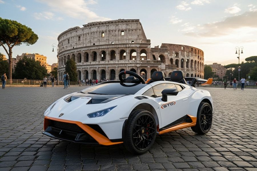 Elektro Kinderauto "Lamborghini Huracan STO Drift" - lizenziert - 24V Akku, 2 Motoren- 2,4Ghz Fernsteuerung, MP3, Ledersitz+EVA 2 Elektro Kinderauto "Lamborghini Huracan STO Drift" - lizenziert - 24V Akku, 2 Motoren- 2,4Ghz Fernsteuerung, MP3, Ledersitz+EVA – Bild 2