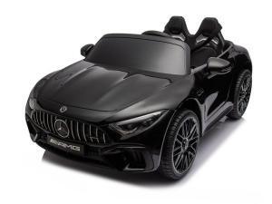 Kinderfahrzeug - Elektro Auto "Mercedes SL63 AMG" - Lizenziert - 24V Akku, 4 Motoren, 2,4Ghz Fernsteuerung, MP3+Ledersitz+EVA-Lackiert Schwarz