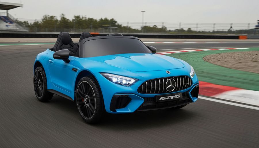 Kinderfahrzeug - Elektro Auto "Mercedes SL63 AMG" - Lizenziert - 24V Akku, 4 Motoren, 2,4Ghz Fernsteuerung, MP3+Ledersitz+EVA-Lackiert Blau 1 Kinderfahrzeug - Elektro Auto "Mercedes SL63 AMG" - Lizenziert - 24V Akku, 4 Motoren, 2,4Ghz Fernsteuerung, MP3+Ledersitz+EVA-Lackiert Blau