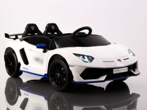 Elektro Kinderfahrzeug "Lamborghini Aventador SVJ Xago 2 Sitzer" - lizenziert - 12V7AH, 2 Motoren- 2,4Ghz Fernsteuerung, MP3, Ledersitz+EVA