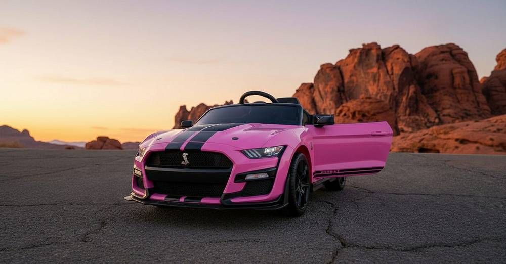 Elektro Kinderauto Lizenziert - Mustang GT500 Shelby Cobra mit Ledersitz und EVA Reifen 3 Elektro Kinderauto Lizenziert - Mustang GT500 Shelby Cobra mit Ledersitz und EVA Reifen – Bild 3