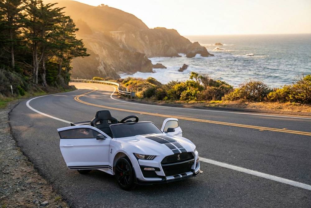Elektro Kinderauto Lizenziert - Mustang GT500 Shelby Cobra mit Ledersitz und EVA Reifen 16 Elektro Kinderauto Lizenziert - Mustang GT500 Shelby Cobra mit Ledersitz und EVA Reifen – Bild 16