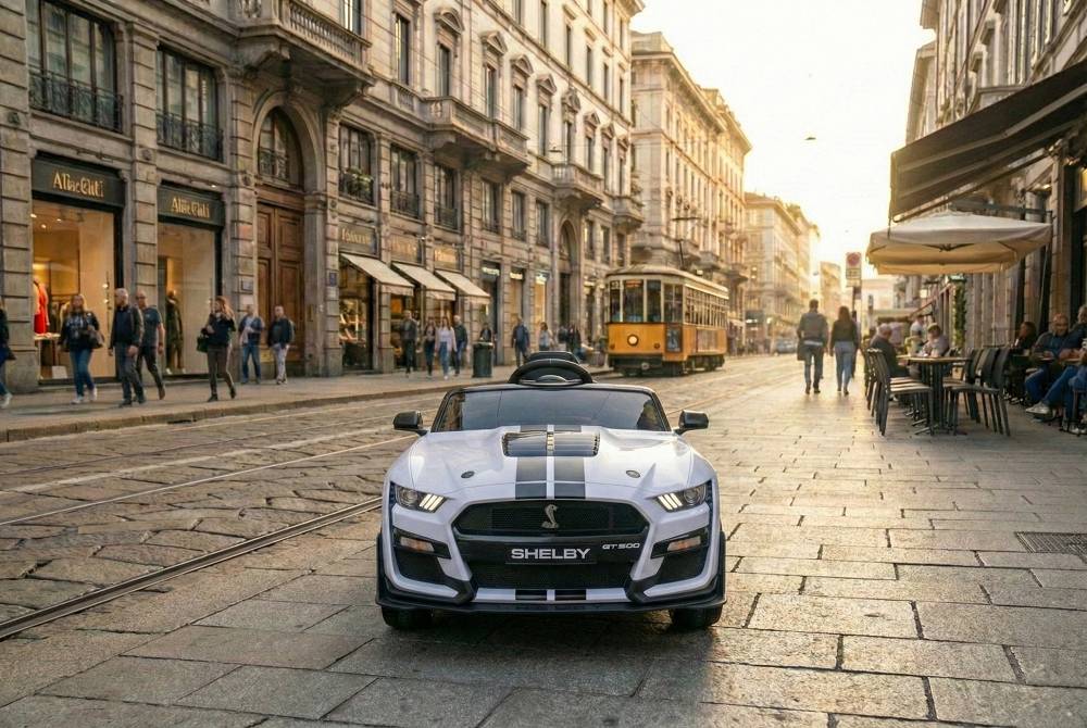 Elektro Kinderauto Lizenziert - Mustang GT500 Shelby Cobra mit Ledersitz und EVA Reifen 18 Elektro Kinderauto Lizenziert - Mustang GT500 Shelby Cobra mit Ledersitz und EVA Reifen – Bild 18