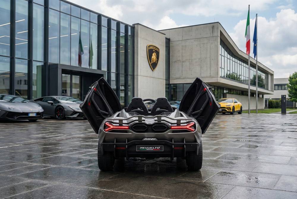 Lamborghini Revuelto – lizenziertes Elektroauto mit 24V-Antrieb, 2-Sitzer - 2.4G+EVA+Ledersitz 3 Lamborghini Revuelto – lizenziertes Elektroauto mit 24V-Antrieb, 2-Sitzer - 2.4G+EVA+Ledersitz – Bild 3