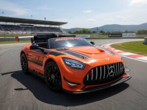 Elektro Kinderfahrzeug Mercedes-AMG GT3 Lizenziert mit Mp3, EVA, Ledersitz