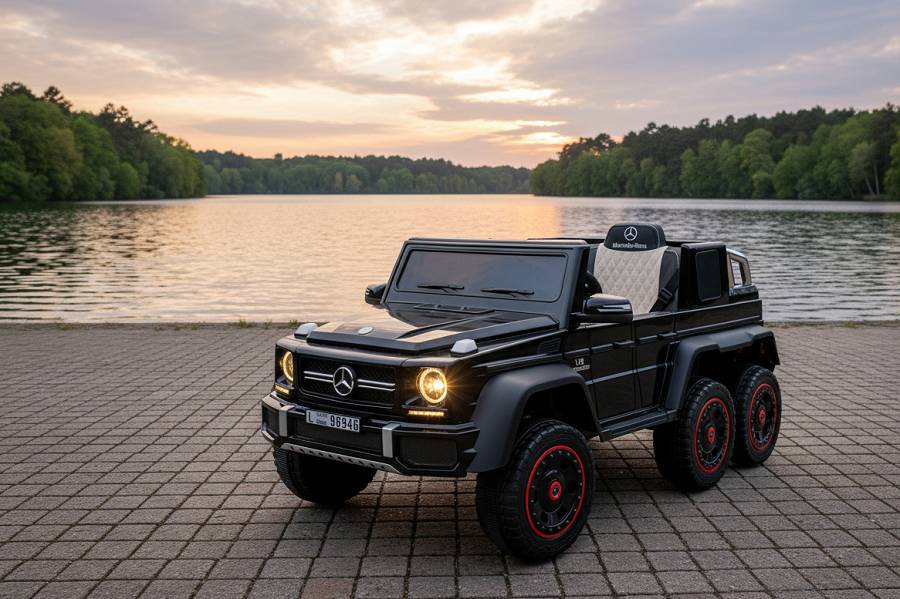 Kinderfahrzeug - Elektro Auto "Mercedes G63 AMG 6x6" - lizenziert - 12V7AH Akku + 2,4Ghz+Ledersitz+EVA-Schwarz 1 Kinderfahrzeug - Elektro Auto "Mercedes G63 AMG 6x6" - lizenziert - 12V7AH Akku + 2,4Ghz+Ledersitz+EVA-Schwarz