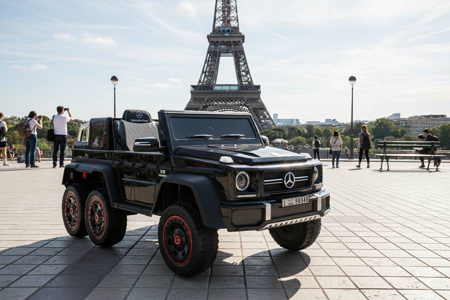 Kinderfahrzeug - Elektro Auto "Mercedes G63 AMG 6x6" - lizenziert - 12V7AH Akku + 2,4Ghz+Ledersitz+EVA-Schwarz 8 Kinderfahrzeug - Elektro Auto "Mercedes G63 AMG 6x6" - lizenziert - 12V7AH Akku + 2,4Ghz+Ledersitz+EVA-Schwarz – Bild 8