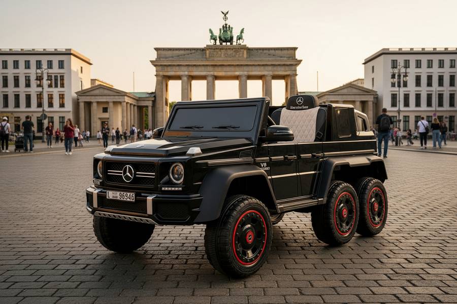 Kinderfahrzeug - Elektro Auto "Mercedes G63 AMG 6x6" - lizenziert - 12V7AH Akku + 2,4Ghz+Ledersitz+EVA-Schwarz 13 Kinderfahrzeug - Elektro Auto "Mercedes G63 AMG 6x6" - lizenziert - 12V7AH Akku + 2,4Ghz+Ledersitz+EVA-Schwarz – Bild 13