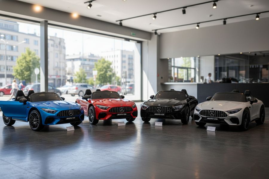 Kinderfahrzeug - Elektro Auto "Mercedes SL63 AMG" - Lizenziert - 24V Akku, 4 Motoren, 2,4Ghz Fernsteuerung, MP3+Ledersitz+EVA-Lackiert Weiss 7 Kinderfahrzeug - Elektro Auto "Mercedes SL63 AMG" - Lizenziert - 24V Akku, 4 Motoren, 2,4Ghz Fernsteuerung, MP3+Ledersitz+EVA-Lackiert Weiss – Bild 7